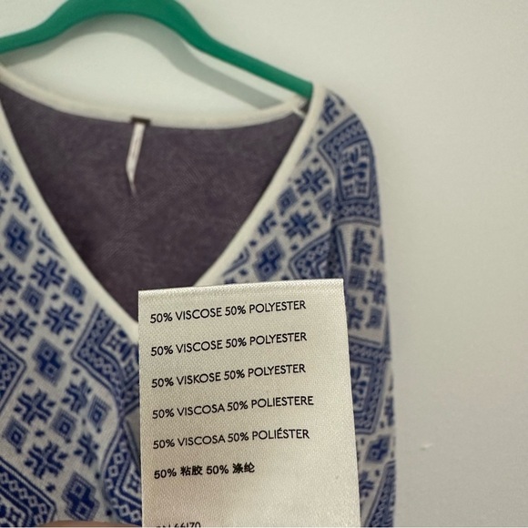 Free People It's a Cinch Poncho in ivory combo - Picture 4 of 7